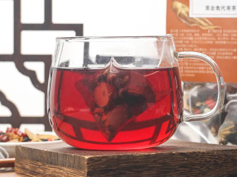 Pack of Ginseng Black Wolfberry Tea showing 40 individual tea sachets, total weight 200g.