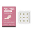 9-piece box of mild desalting acne patches for pimple and closed acne treatment