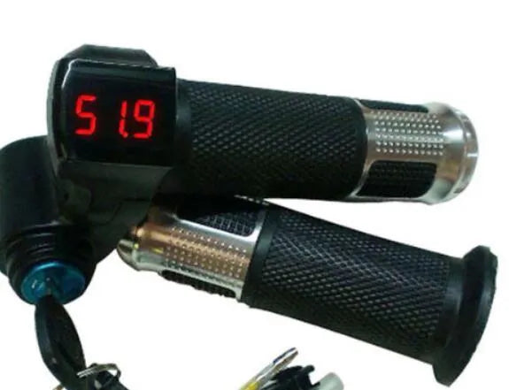 Electric vehicle handlebar replacement section in blue, red, silver or yellow colours with 5-core wiring