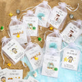Set of resin memo cards featuring the A Scrape of the Pen pun design, laid out on a surface.