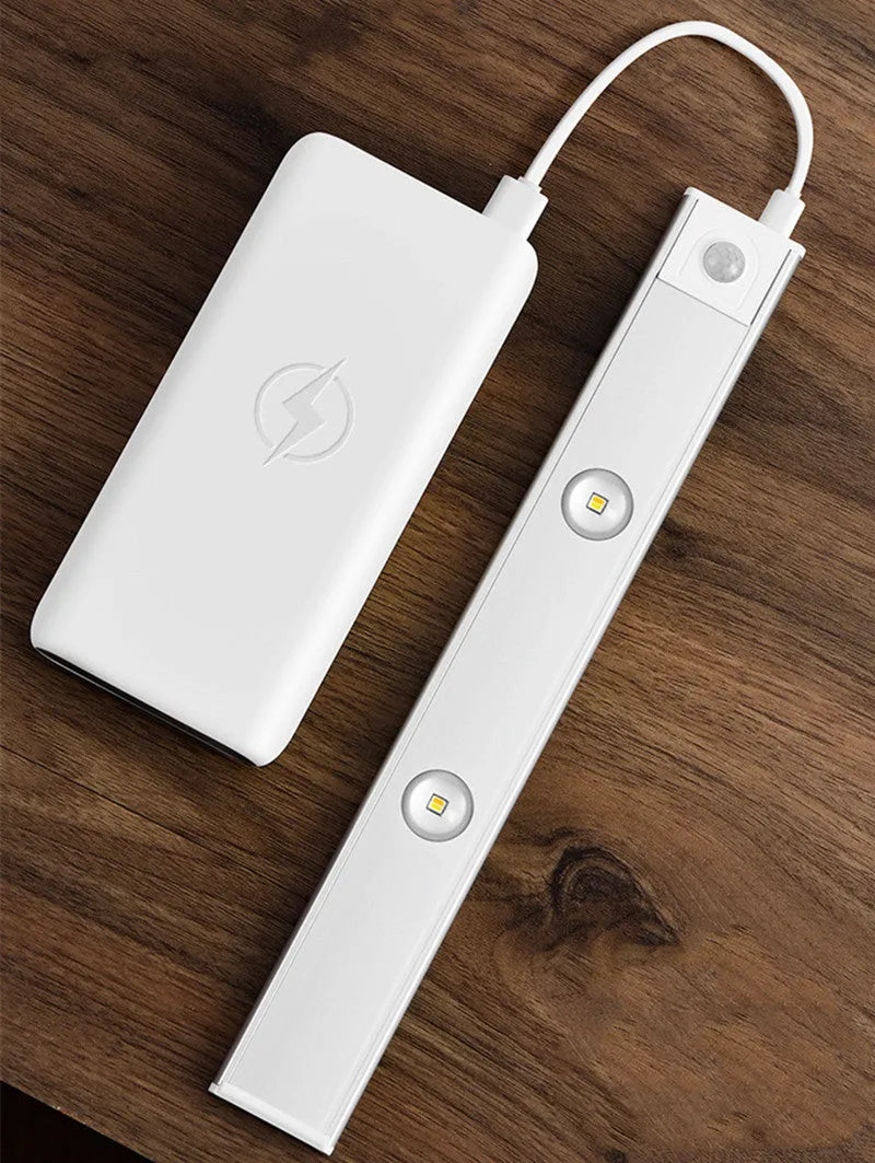 Rechargeable hill projection light strip in modern minimalist design with magnetic mounting