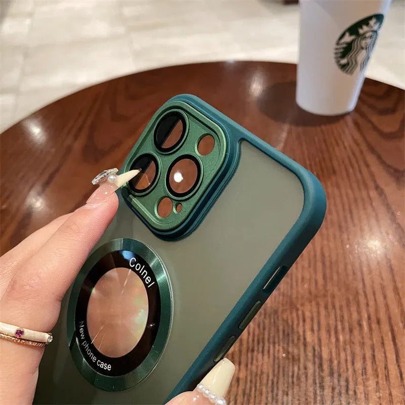 Frosted magnetic protective case for Apple iPhone 15 phone in various colours
