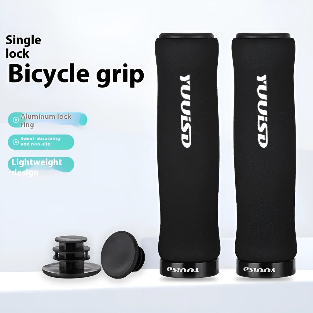 Ultra-light 41g sponge mountain bike handlebar grip covers in black, purple and biange colours