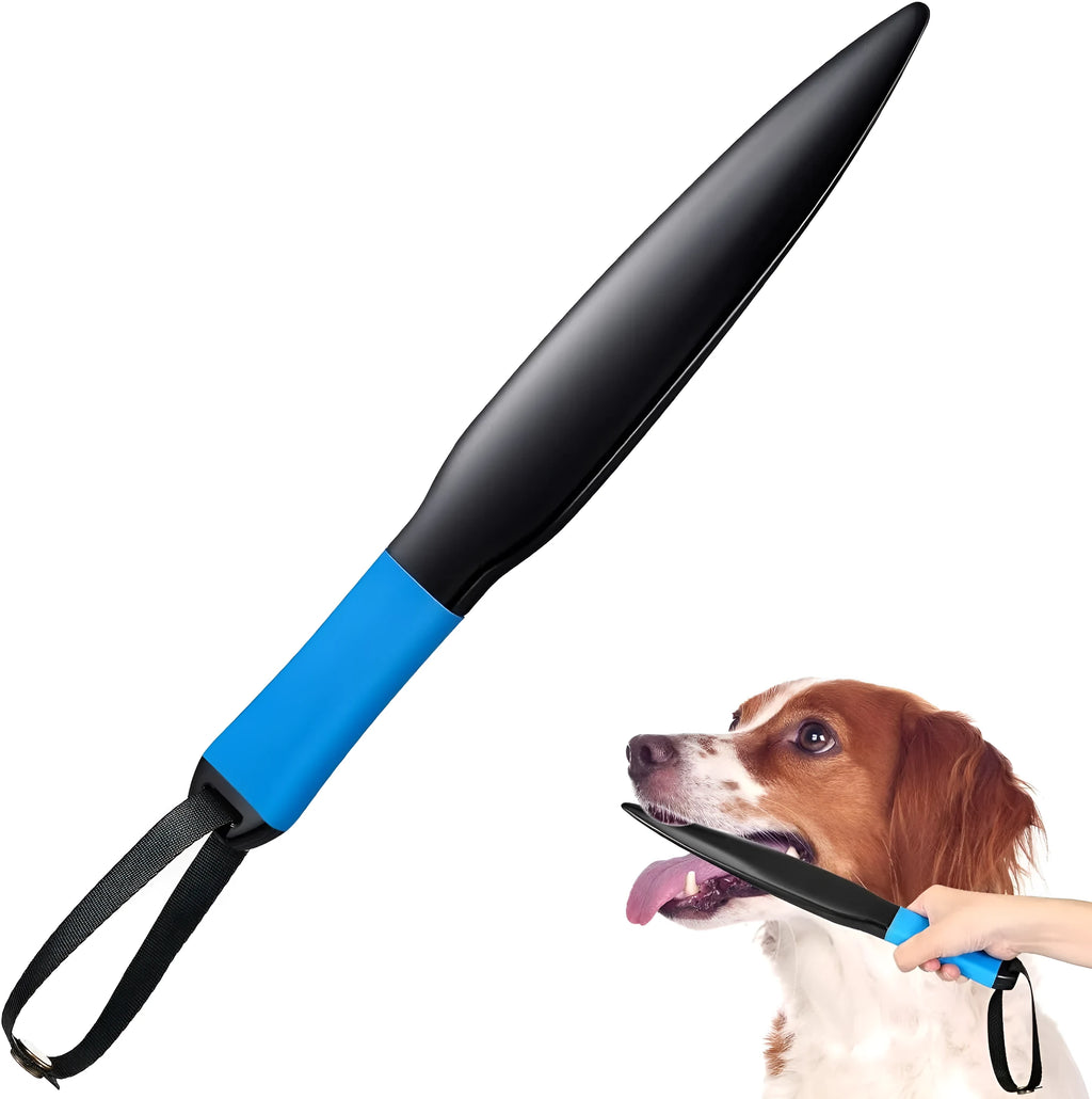 Blue handled nylon dog break stick training tool for small medium dogs