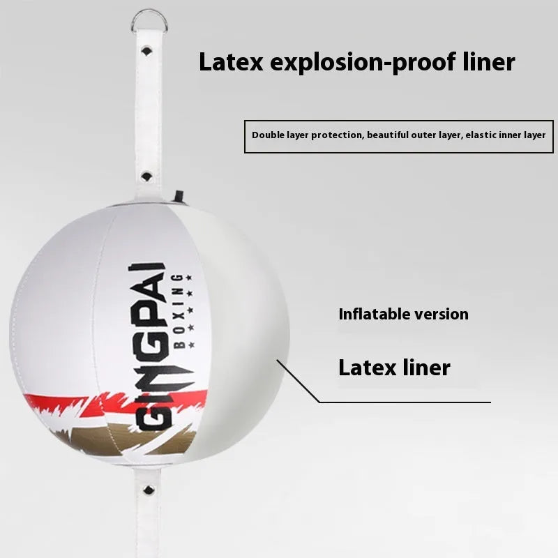 PU hanging boxing speed ball for reaction training in black, black and green, or white colours