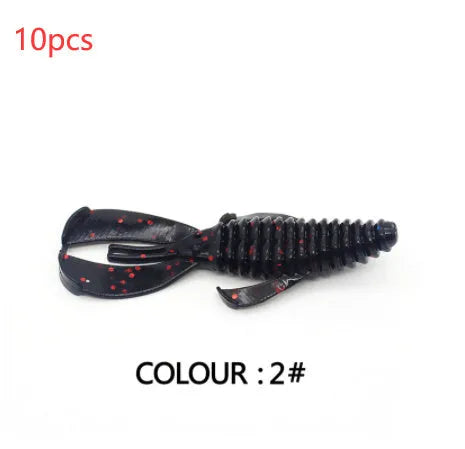 PVC fishing soft bait lure in 8cm and 12cm sizes with multiple colour options for anglers