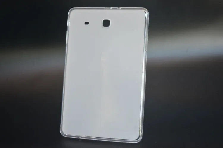 Clear transparent white ultra-thin silicone protective case for a tablet