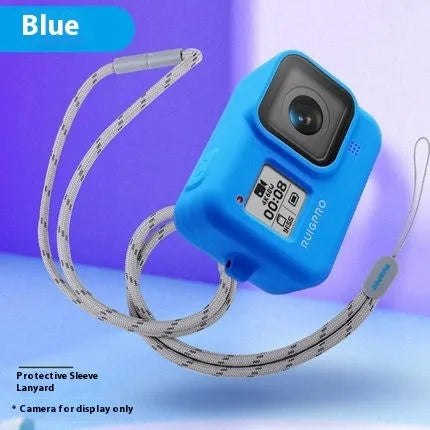 GoPro Hero8 Black protective sleeve and carrying strap accessory kit in blue colour