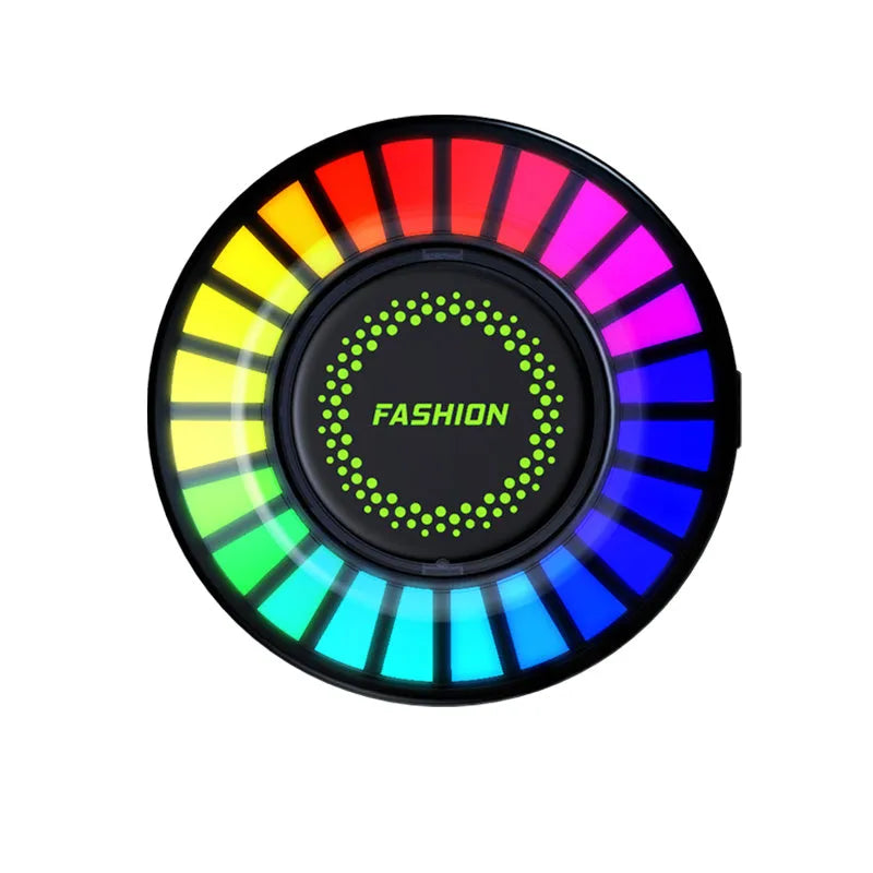 Car air vent aromatherapy diffuser with multicolour RGB lighting mounted in vehicle vent