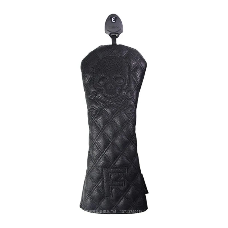 Black and white golf waterproof wooden pole protective cover for sports equipment