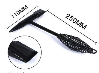 Welding slag removal hammer with spring handle in four weight options for metalworking