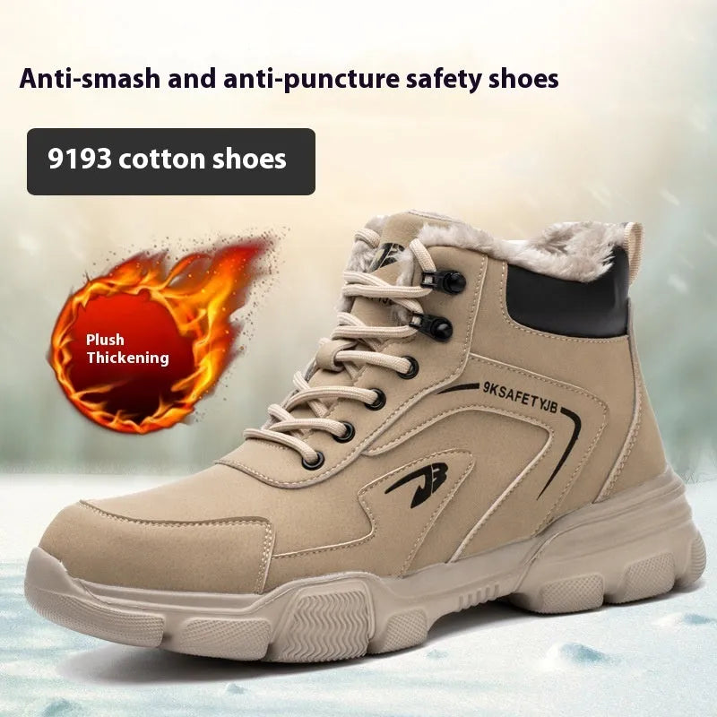 Labour protection shoes with leather upper and rubber sole in multiple colour options
