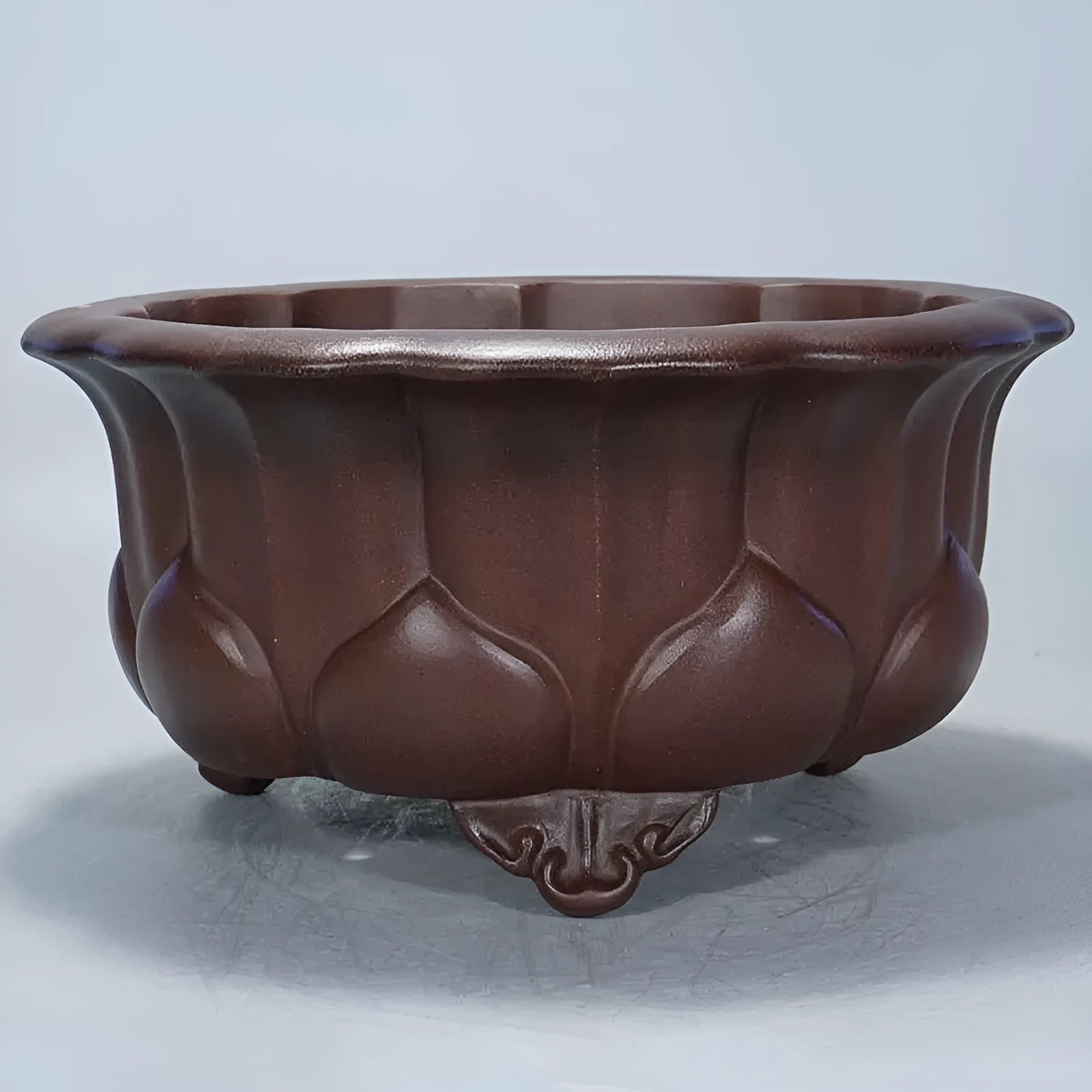 Purple sand ceramic succulent flower pot petal basin design 37x37x20cm classical Chinese style
