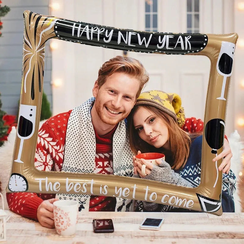 Christmas inflatable photo frame prop for festive photography