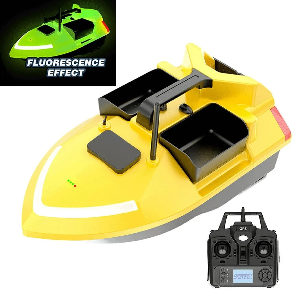 GPS remote control fishing boat with Beidou positioning system and LED lights