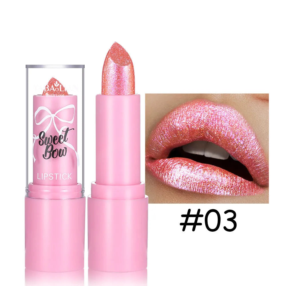 Sweetheart Bow XINGX Diamond Lipstick in six colour options with standard bullet format
