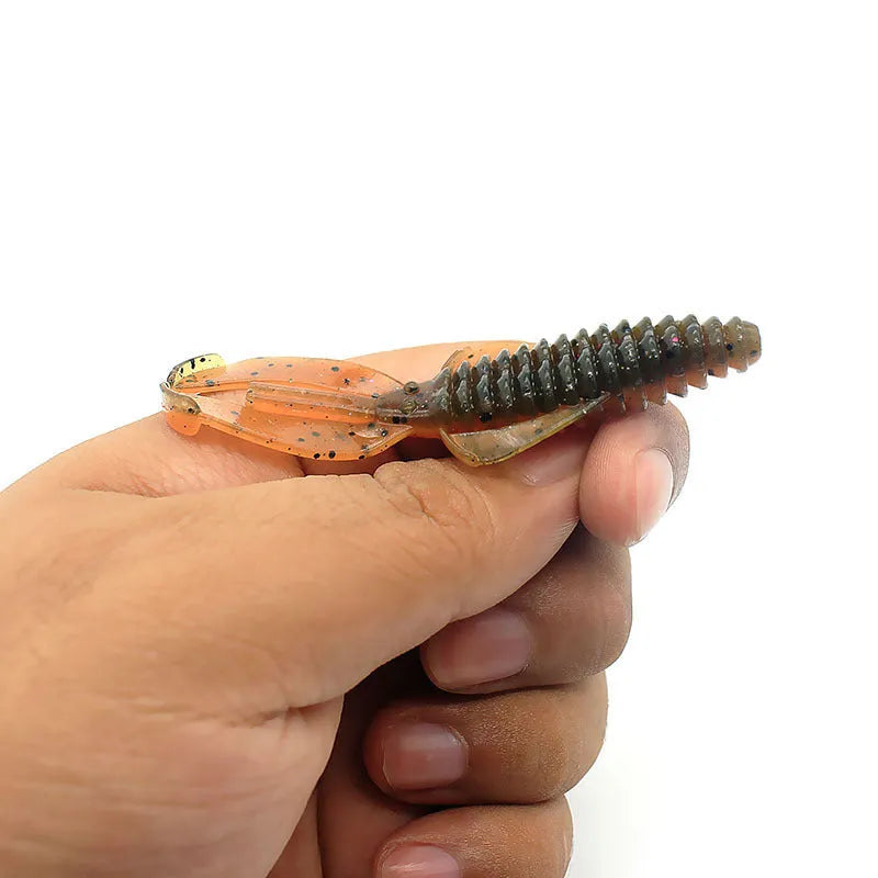 PVC fishing soft bait lure in 8cm and 12cm sizes with multiple colour options for anglers