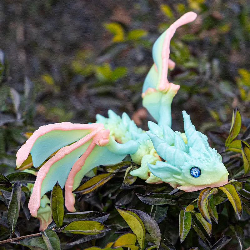 3D printed PLA dragon wings decoration toy in multiple colour options