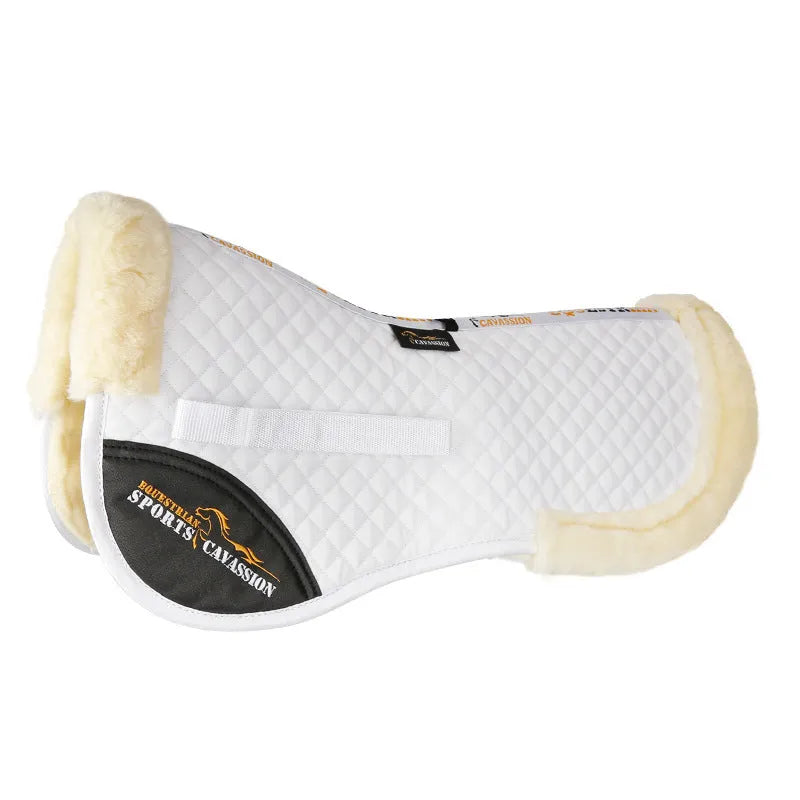 Riding saddle pad for shock absorption in equestrian and cycling waist protection