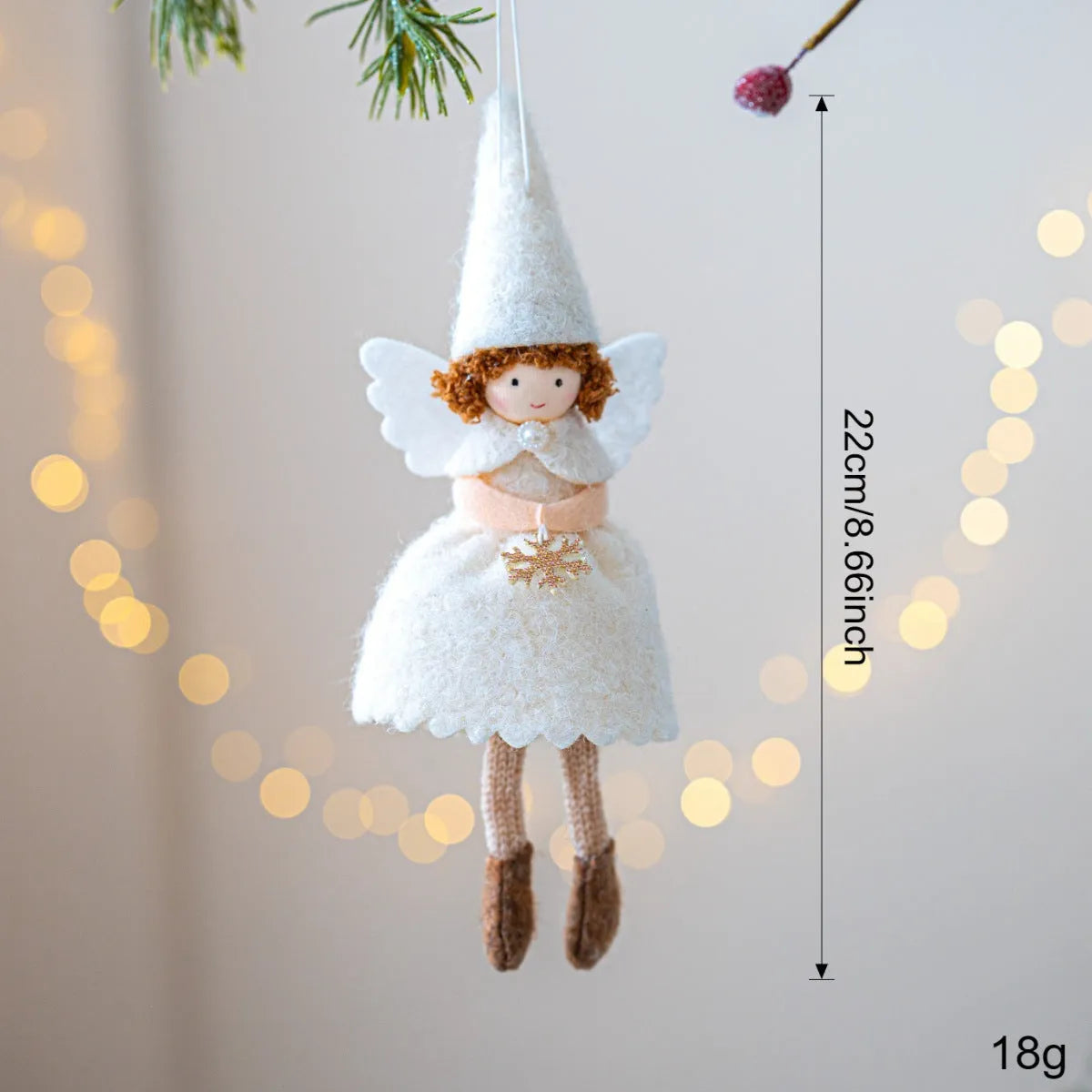 White cloth angel skirt Christmas tree pendant hanging decoration