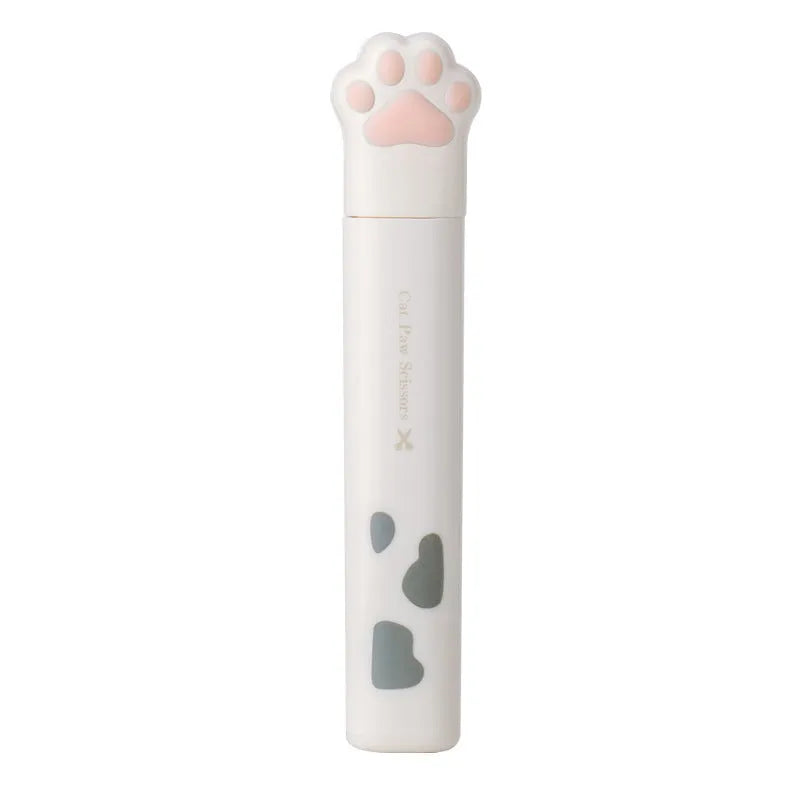 Cat paw mini folding scissors with stainless steel blades in four colour options