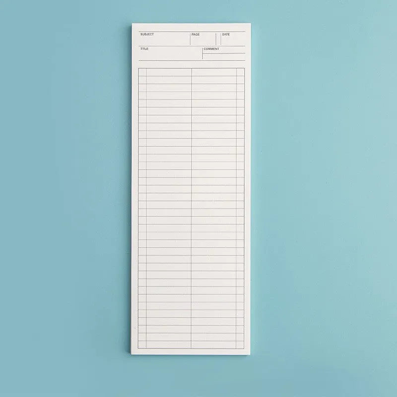 Ins Wind long notepad with cute bear design, 50 sheets of 80g paper, 91x256mm dimensions