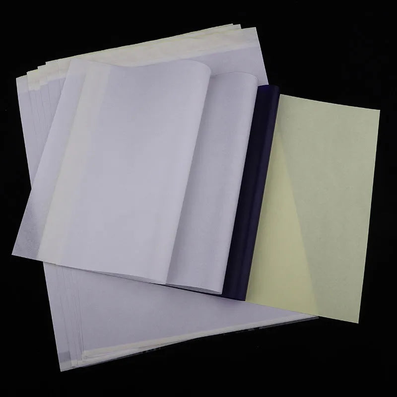 A4 tattoo transfer paper pack with transfer paste gel for quadruple copy hand drawing and machine conversion tattooing