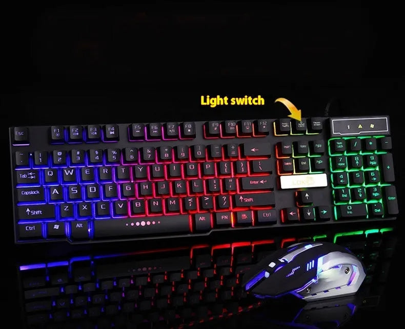 Black braided USB cable with integrated lighting strip for gaming keyboards
