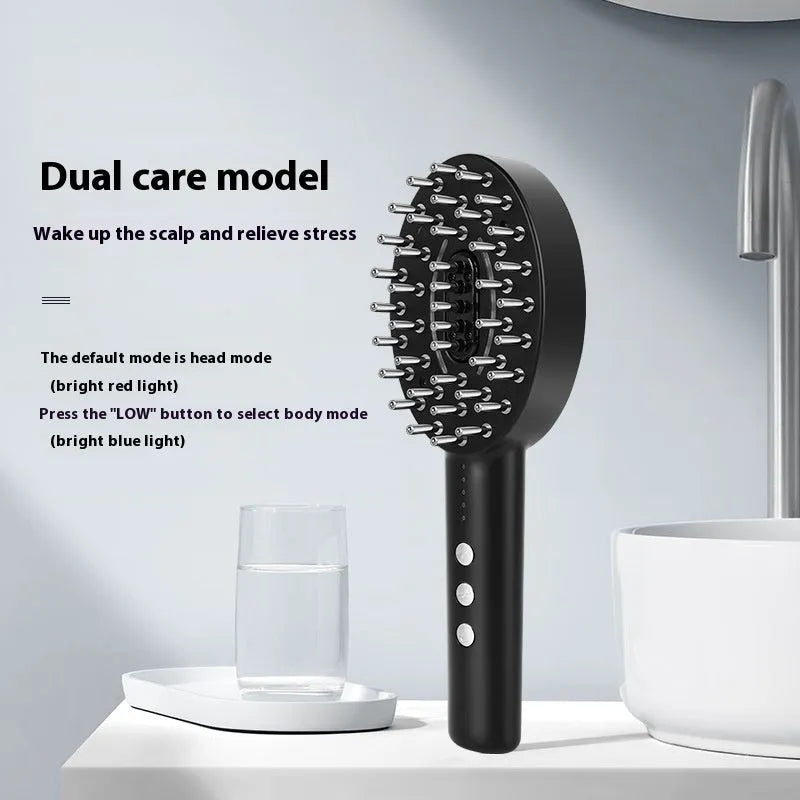 KD3802 Black scalp medicine supplying device with multifunctional vibration massage for scalp soothing
