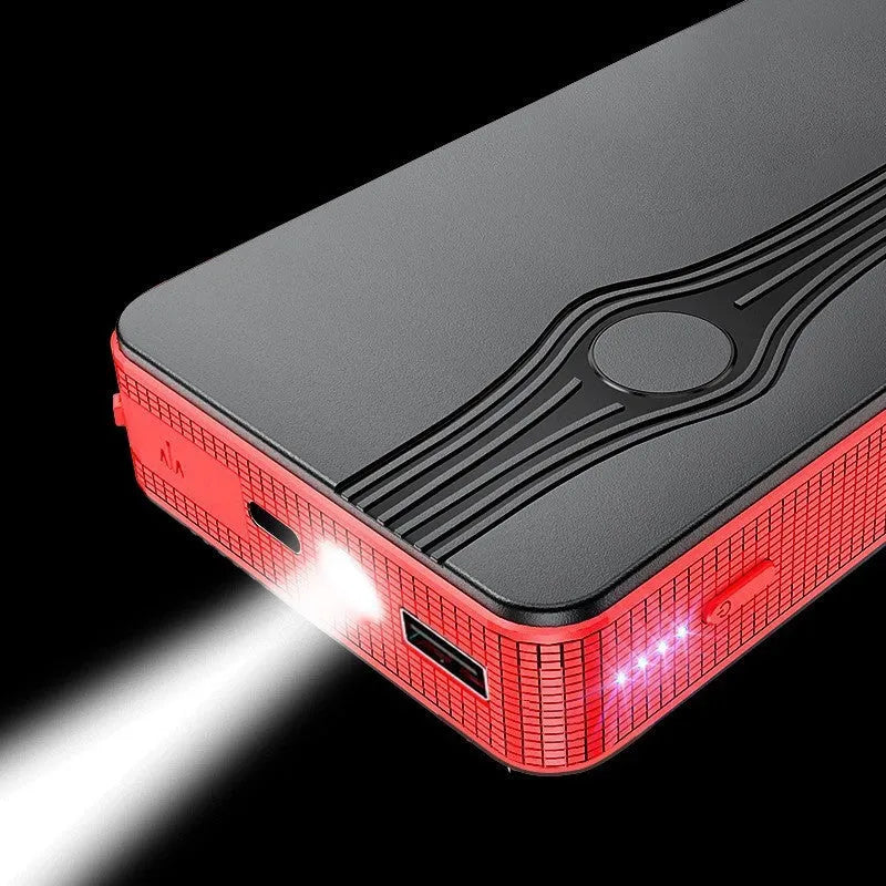K4-E red automobile emergency starting power supply unit with data cable for jump-starting cars and charging phones