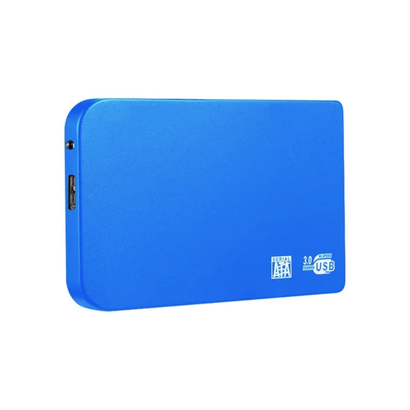 USB 3.0 portable solid state hard disk with metal shell in black, blue, red, and silver colour options