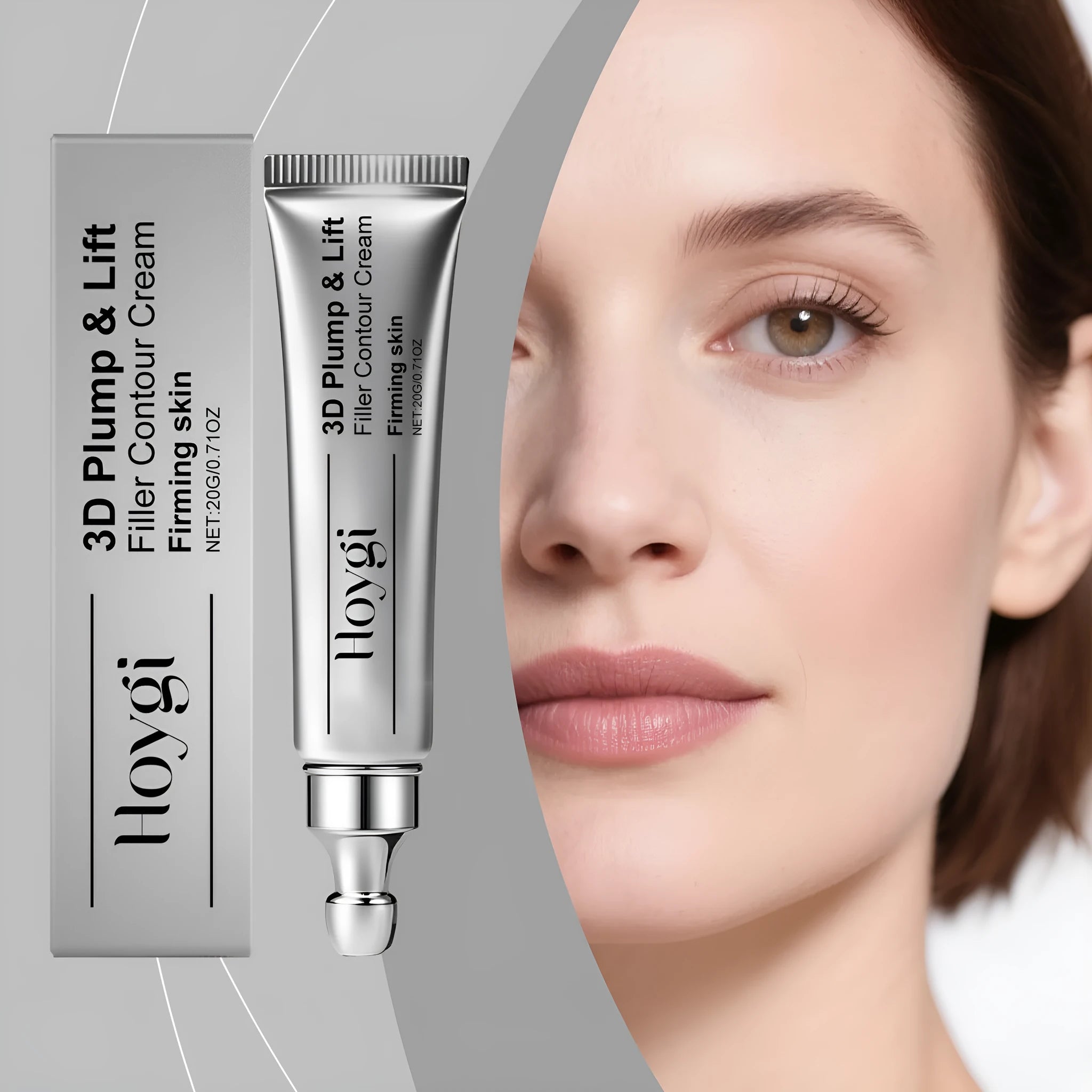 20g tube of moisturising eye cream with ceramide EOS, measuring 3cm wide.
