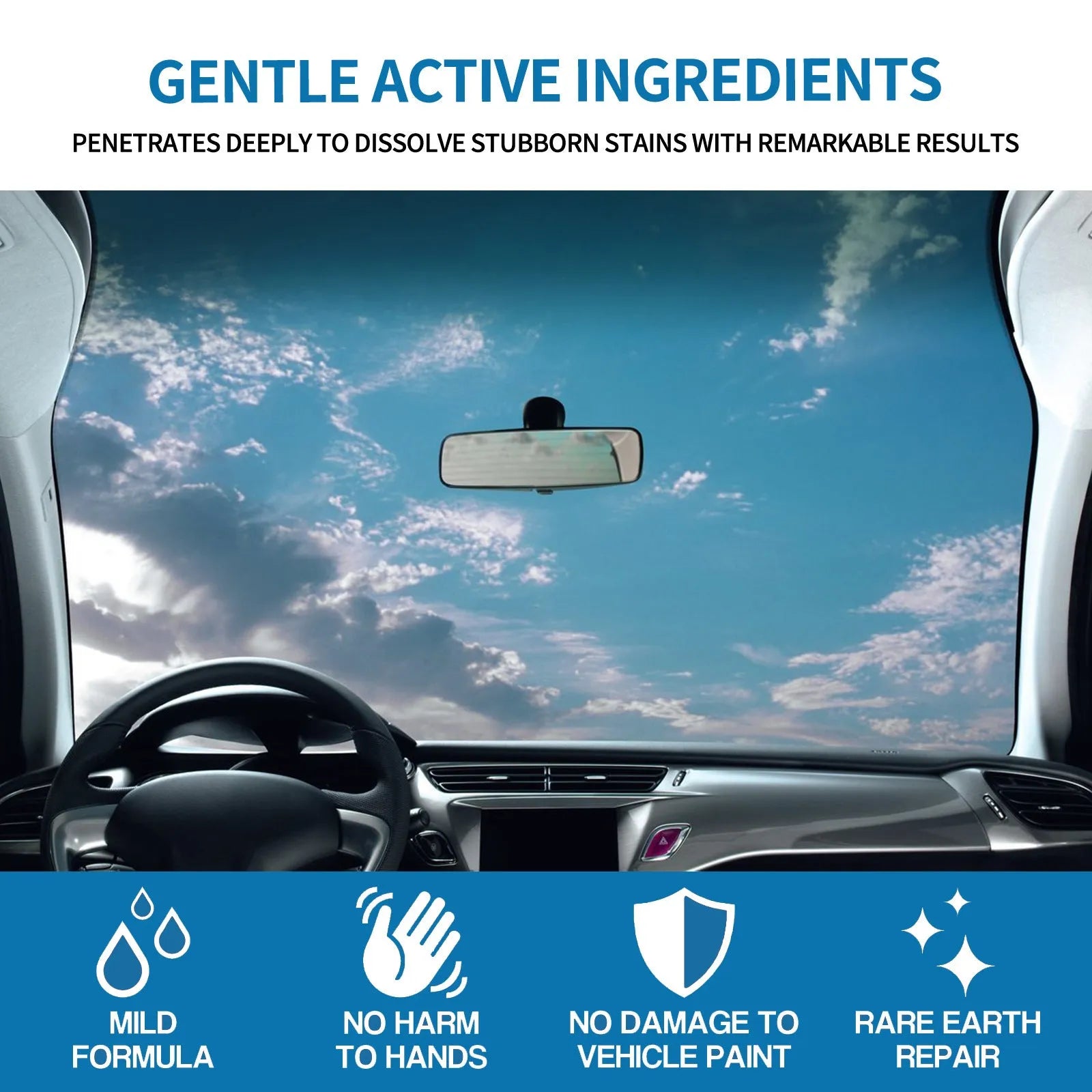 100ml car foam cleaning agent bottle for seat stain removal