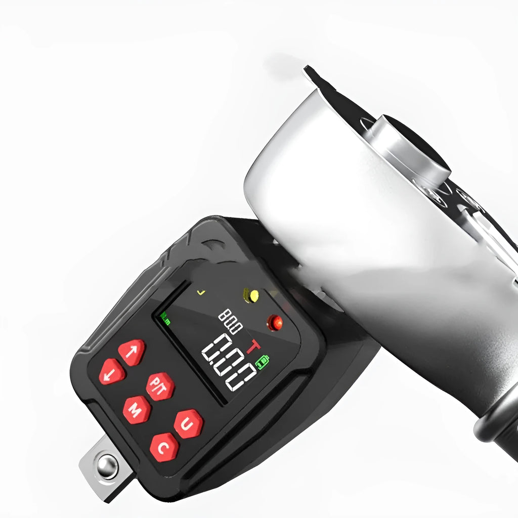 Digital torque meter wrench with display head and 1/2 inch drive