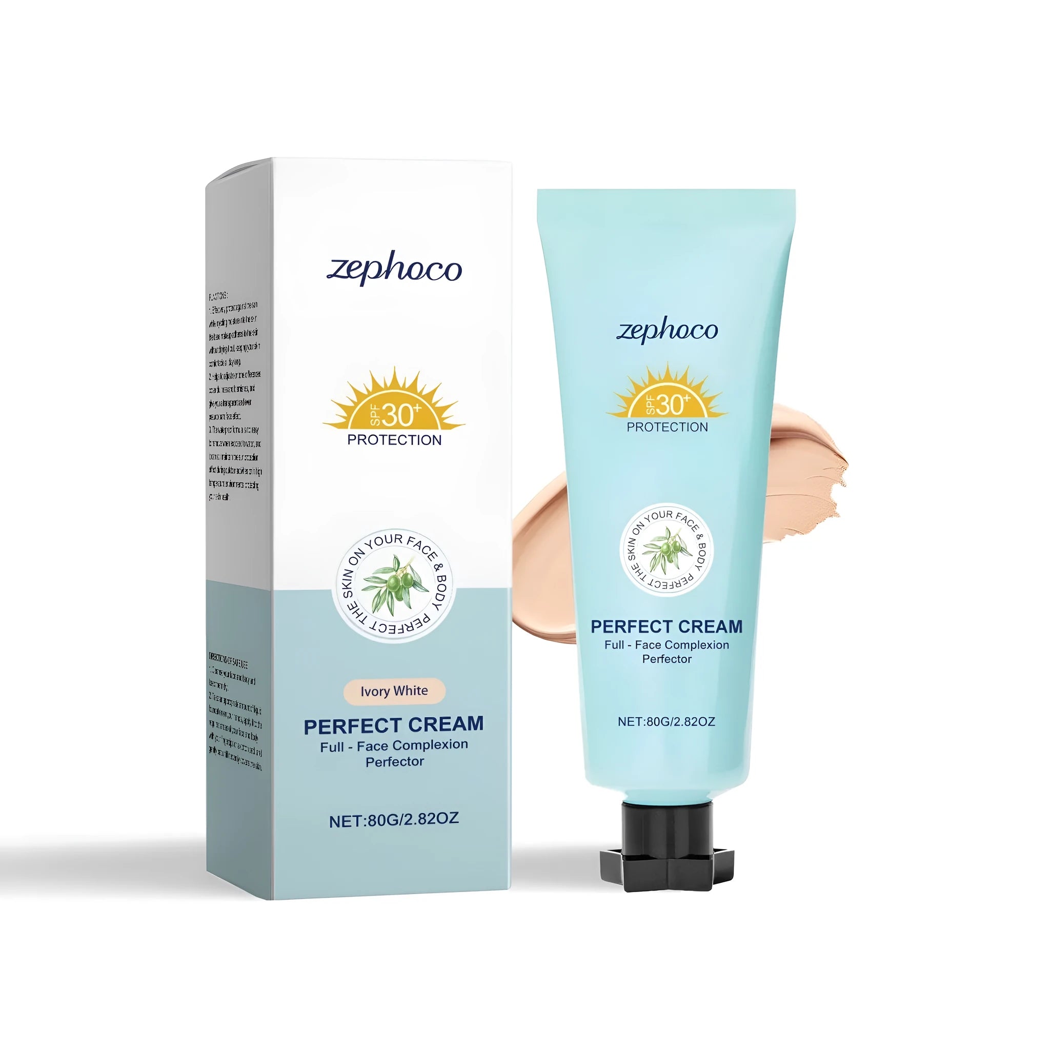 30ml bottle of Curdling Sunscreen Moisturising Liquid Foundation in three shade options.