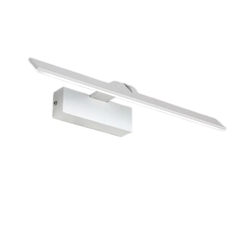 White LED bathroom mirror headlight with lighted frame, 520mm long.