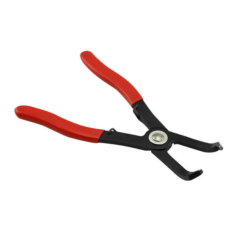 Red interior round nail removal pliers with PVC handles for door panel wire buckle removal