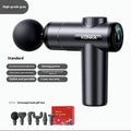 Konka V19 professional mini massage gun with multiple interchangeable massage heads on a table.
