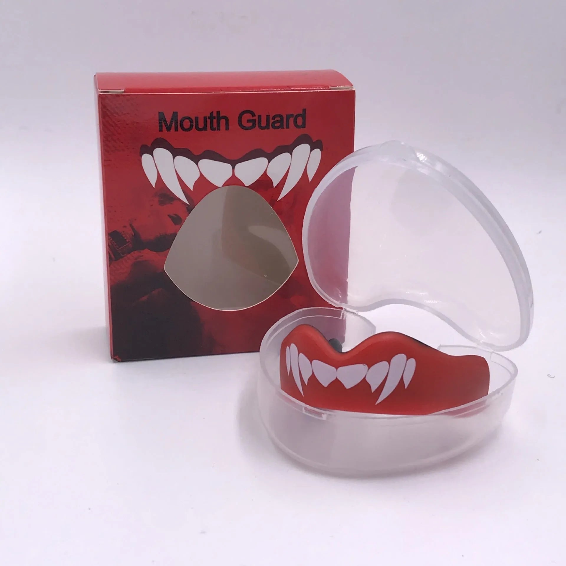 Adult boxing mouthguard with printed teeth design for Sanda and Taekwondo