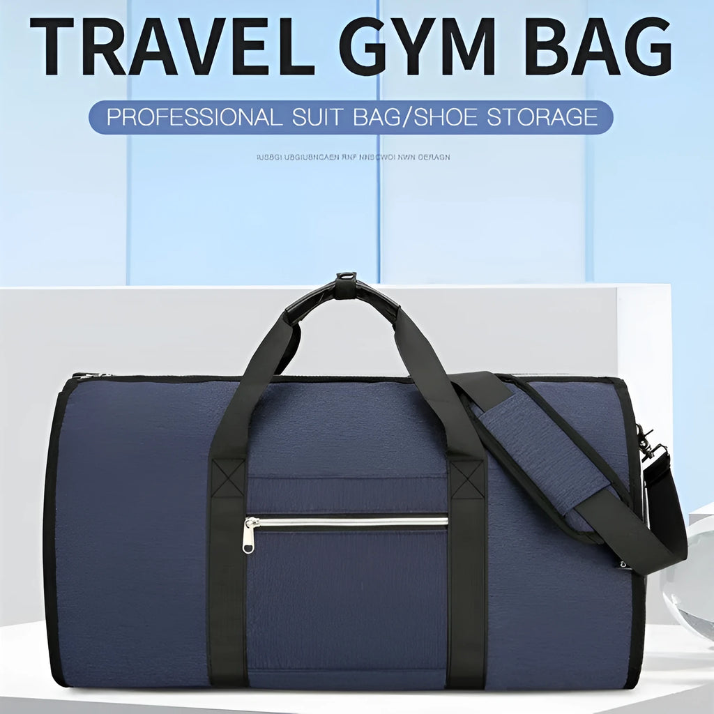 Oxford cloth business sports bag with dry wet separation compartments in grey colour option