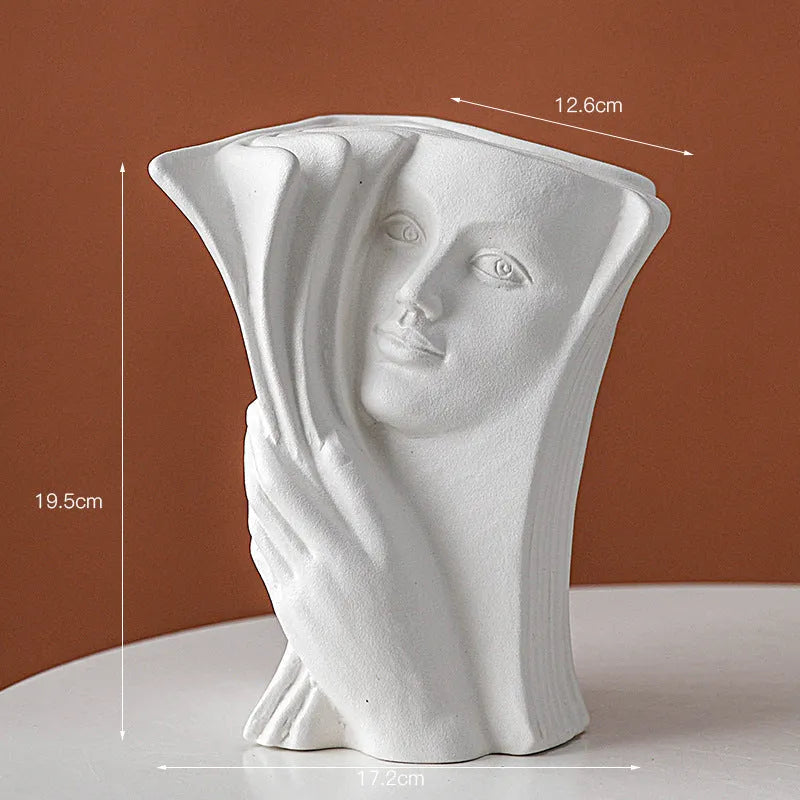 Ceramic book stand in a modern design with a glazed surface, shown in one of four character style options.