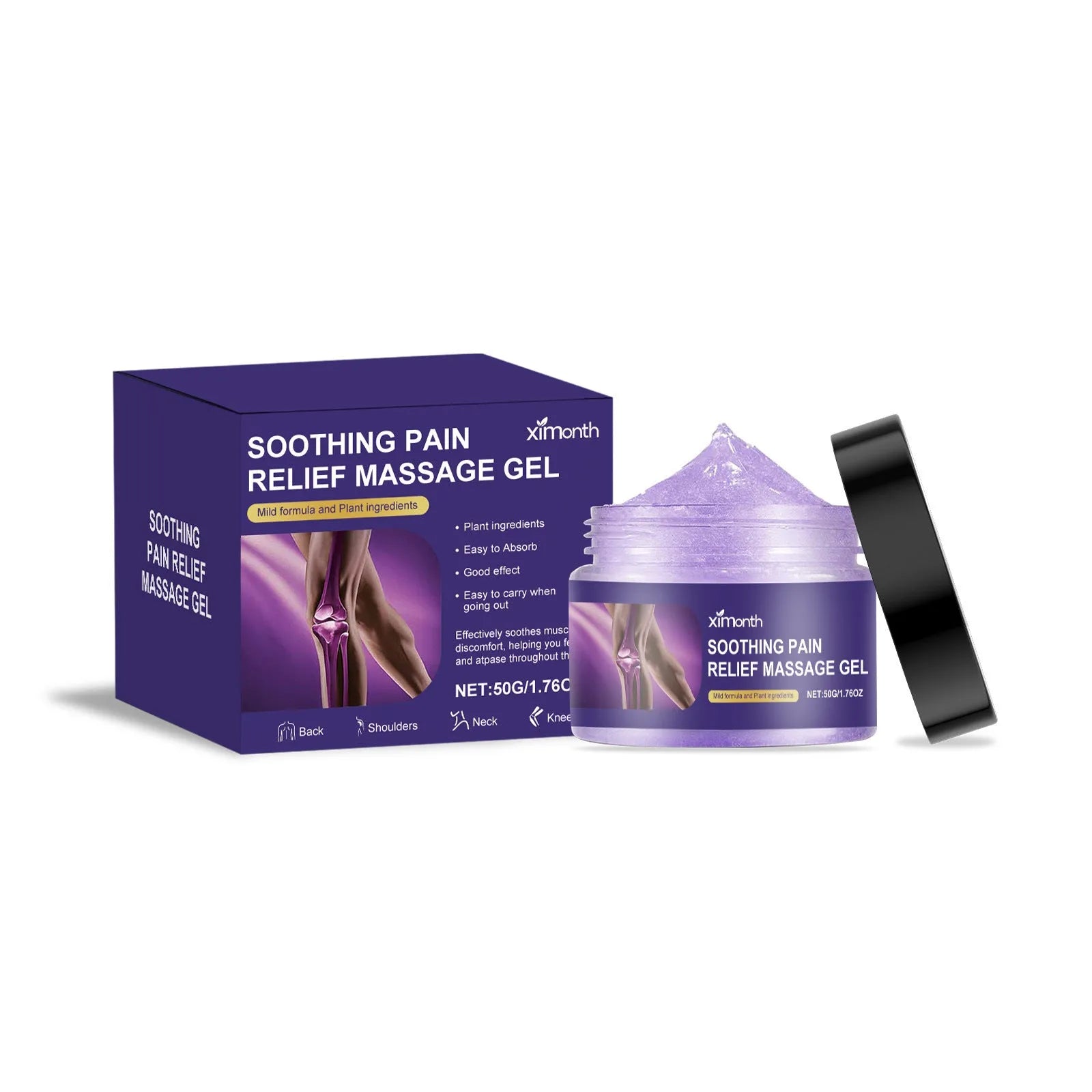 50g tube of herbal body joint care gel for muscle and joint relief with universal skin type compatibility