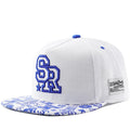 Cotton baseball cap with letter embroidery in black colour showing adjustable strap