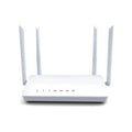 Portable 300m high-speed wifi router in black or white with metal casing and five interface ports