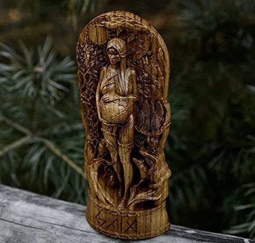 Small resin statue of a Greek goddess for altar or garden, in one of three colour choices.