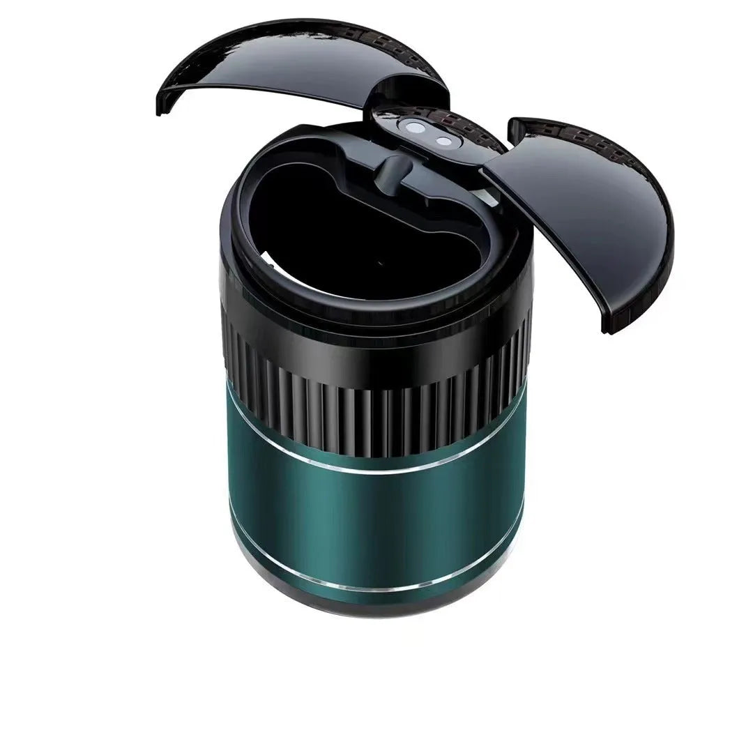 Automatic infrared sensing car ashtray in metal construction with lid