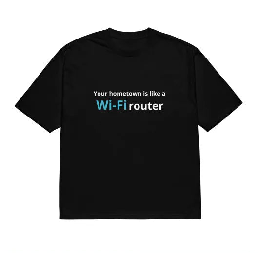 Men's black loose fit T-shirt with a 3D digital printed cartoon design on the front.