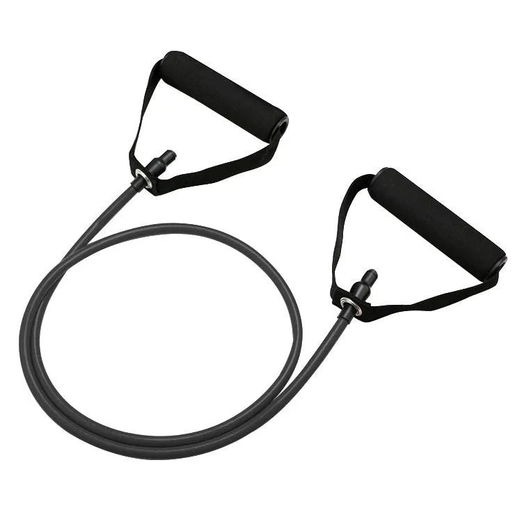 Adjustable chest expander exercise equipment with tension rope in five colour-coded resistance levels