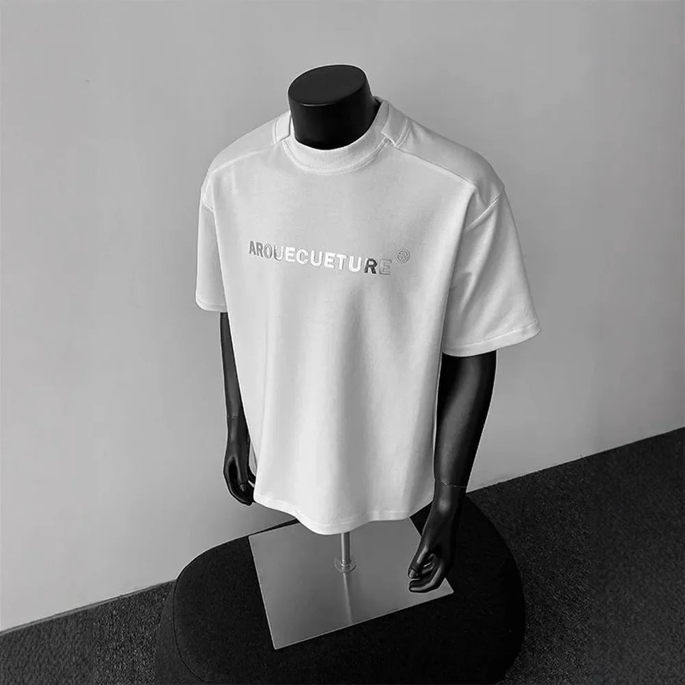 Men's short sleeve cotton t-shirt in loose pullover style showing white, black and light grey colour options