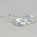 Silver retro women's earrings with bird and leaf designs in polished zinc alloy
